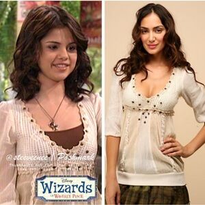 Free People ice princess Alex Russo knit embroidered Y2K boho hippie top 6